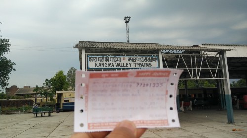 My unreserved ticket to Kangra from Pathankot. Clicked on 16–05–2017.